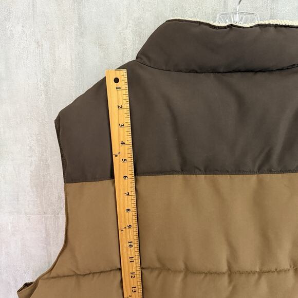 Filed & Stream Puffer Vest Men’s XL Zip Up Sherpa Collar Pockets Outdoor Brown - Picture 13 of 16